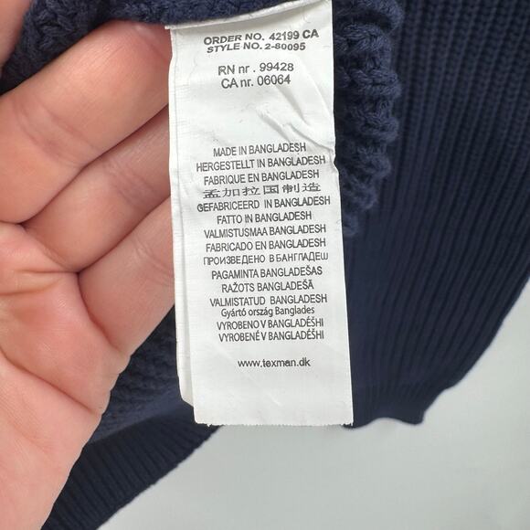 NWOT Shine Original navy rib knit o-neck sweater - Picture 3 of 5